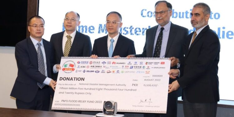 Over Rs. 400 million was contributed by APCEA for flood victims in Pakistan