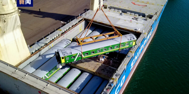 China sends Pakistan its first shipment of 46 rail coaches