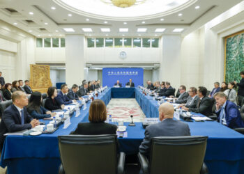 چینی وزیر تجارت  کی  امریکی اور چینی تجارتی قومی کمیٹی کی رکن کمپنیوں کے وفد سے ملاقات